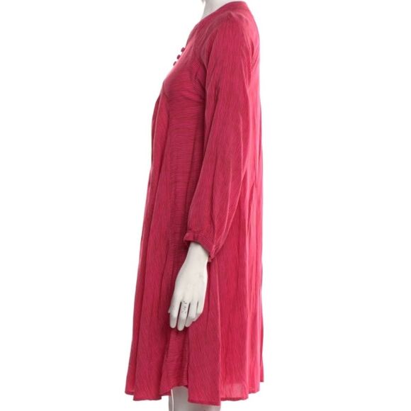 Natalie Martin 100% Rayon Pink Long Sleeve Fiore Short Tent Dress Size XS - Picture 3 of 8
